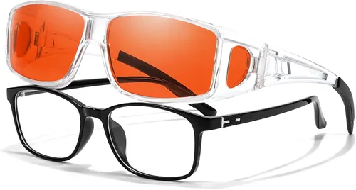 Miniatura 7 de LVIOE Fit Over Blue Light Blocking Glasses and Computer Eyewear- Wear Over Prescription Glasses/Reading Glasses/RX Glasses