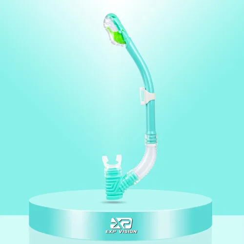 Snorkel seco para niños, tubo de esnórquel definitivo para esnórquel, apnea y natación, tecnología de respiración fácil, válvula seca montada en la