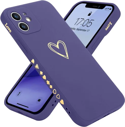 Miniatura 29 de Teageo Funda compatible con iPhone 12 Pro Max de 6.7 pulgadas para mujeres y niñas, bonito corazón de lujo
