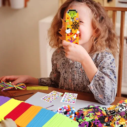 Miniatura 5 de 36 juegos de manualidades de Halloween para niños de 3 a 5 años de espuma de bricolaje de Halloween, kit de manualidades de fiesta de Halloween