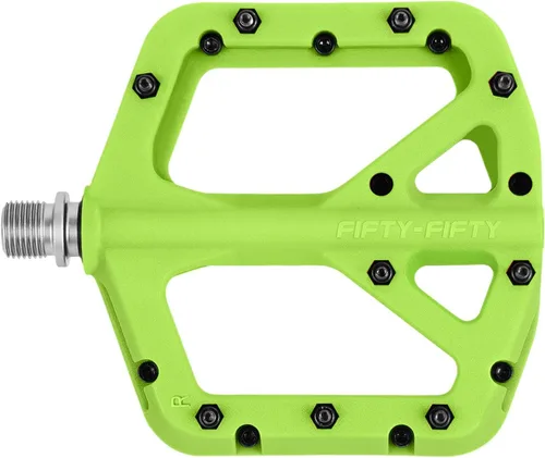 Miniatura 18 de FIFTY-FIFTY Pedales de bicicleta de montaña, compuesto de nailon MTB antideslizante, pedales de bicicleta de 9/16 pulgadas, plataforma plana ligera