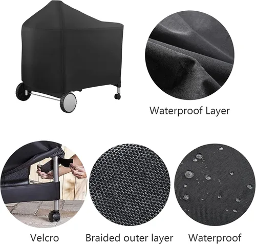Miniatura 3 de Funda para parrilla Weber 7152 Performer Deluxe de 22 pulgadas, cubierta impermeable resistente a la decoloración para barbacoa