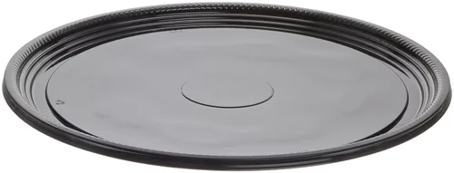 Miniatura 2 de CaterLine Casuals - Bandeja redonda de plástico, 12 pulgadas, negro, (25 unidades)