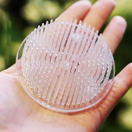 Miniatura 3 de Juego de 2 pinzas para arreglos florales Rana de Flores de plástico transparente, 70 mm (2.76" pulgadas)