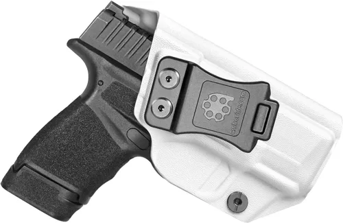 Miniatura 12 de Amberide IWB - Funda Kydex para Springfield Armory Hellcat, transporte oculto microcompacto, sin óptica/sin láser, inclinación ajustable, retención