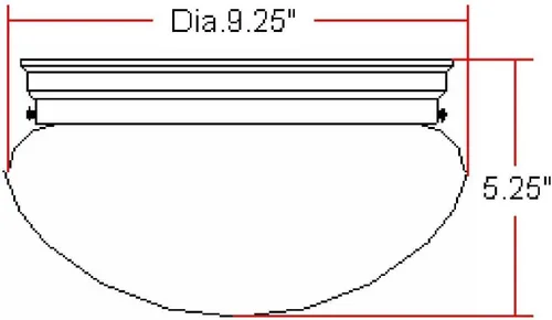 Miniatura 2 de Design House Millbridge Dome - Lámpara de techo interior de 9-1/4 pulgadas de diámetro, para dormitorio, pasillo, closet y comedor, cristal
