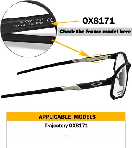 Miniatura 4 de Almohadillas de nariz de repuesto de tamaño regular para gafas Oakley Trajectory OX8171, piezas de nariz suaves de silicona
