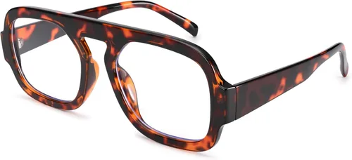 Miniatura 8 de Dollger Lentes de luz azul para mujer, cuadrados, de aviador, bloqueo de luz azul, lentes retro para computadora, TV, juegos, UV400