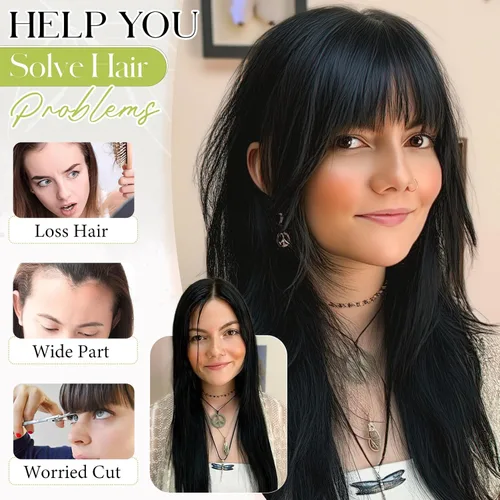 Miniatura 5 de Bangs Hair Clip in Bangs, French Ash Blonde Fake Bangs Hair Clip on Bangs for Women Fringe with Temples Hairpieces Faux Bangs for Daily Wear