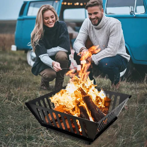 Miniatura 8 de Fogata de 25 pulgadas para exteriores y exteriores, portátil, estufa de leña para barbacoa, camping, hoguera, patio trasero, jardín, pícnic, patio