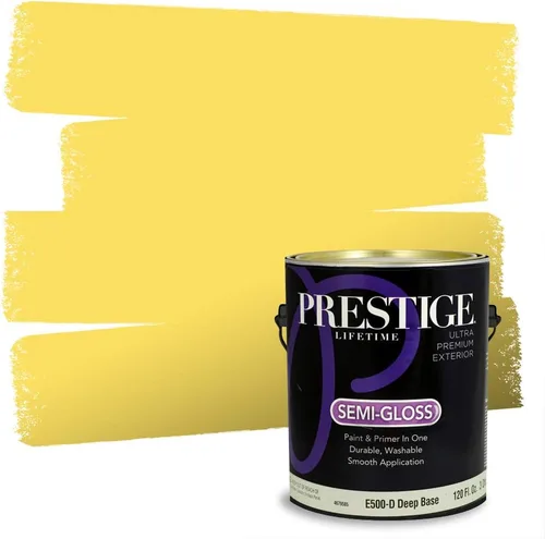 Miniatura 19 de PRESTIGE Pinturas Pintura Exterior e Imprimación En Uno, 1 Galón, Satinado, Pareja Comparable de Benjamin Moore* Amarillo* 320BM-PCM