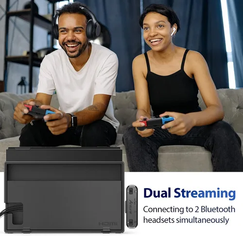 Miniatura 3 de Antank Transmisor de audio Bluetooth (USB tipo C) compatible con aptX-HD aptX AAC de baja latencia compatible con Nintendo Switch/Lite/OLED