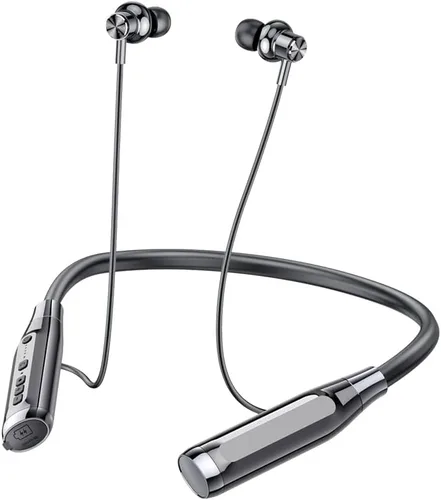 Miniatura 2 de Auriculares inalámbricos Bluetooth con ranura para tarjeta TF, auriculares con banda para el cuello Bluetooth de 100 horas de reproducción