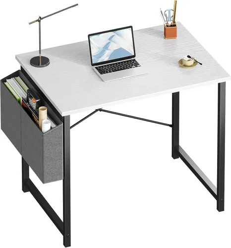 Miniatura 13 de OLIXIS Escritorio de computadora de 44 pulgadas, escritorios de oficina en casa para espacios pequeños, mesa de estudio, escritura, trabajo