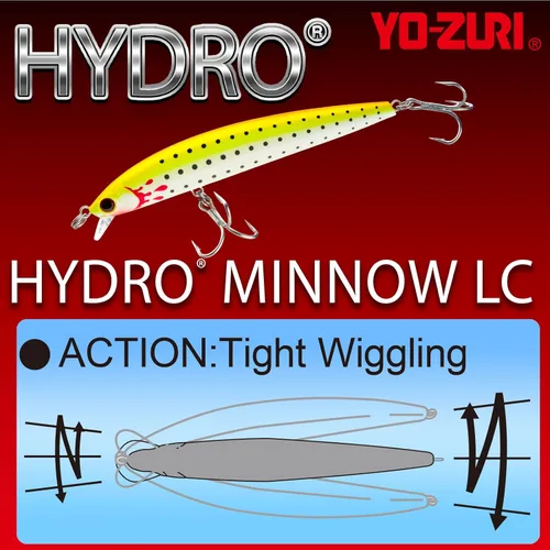 Miniatura 3 de Yo-Zuri Hydro Minnow LC Crankbait flotante de buceo poco profundo Verde (Green Mackerel)