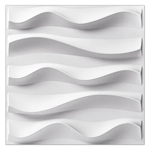 Miniatura 10 de Art3dwallpanels Paquete de 33 paneles de pared 3D, elegantes azulejos de pared con textura ondulada, papel tapiz moderno de PVC para decoración