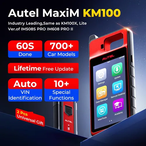 Miniatura 2 de Autel Escáner MaxilM KM100 Herramienta de diagnóstico, nueva herramienta de escaneo OBD KM100 para el 99% de vehículos, actualización de por vida