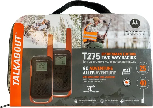 Miniatura 7 de Motorola Talkabout T275 Radios de dos vías (paquete de 2) – Alcance de 40 km, recargable, walkie Talkie para exteriores, alertas meteorológicas
