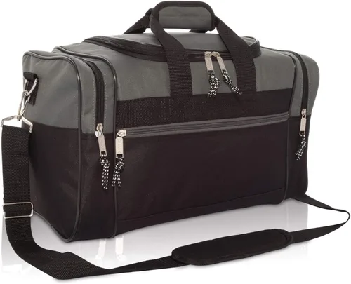 Miniatura 23 de Bolsa de lona, de DALIX, para el gimnasio, para viajar, 17 pulgadas