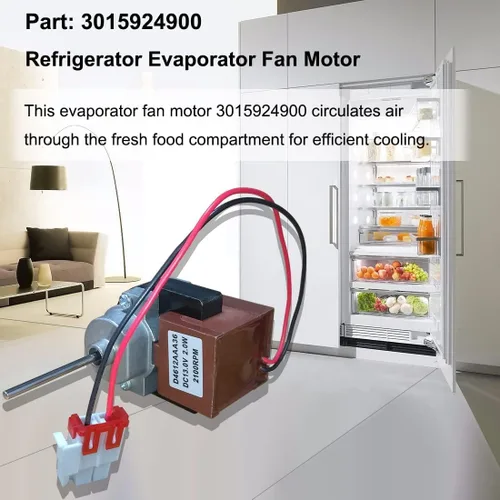 Miniatura 3 de 3015924900 Parte del motor del ventilador del evaporador del refrigerador # D4612AAA36 compatible con Kenmore se adapta a reemplazar 11173027711