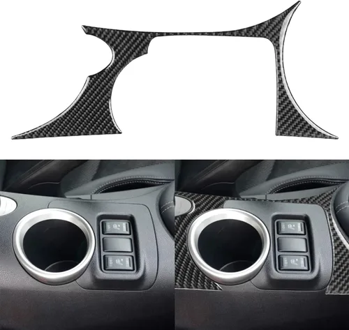 NVCNX - Reposabrazos de consola central de fibra de carbono de alta calidad, soporte para taza de agua, marco de panel, cubierta interior compatible