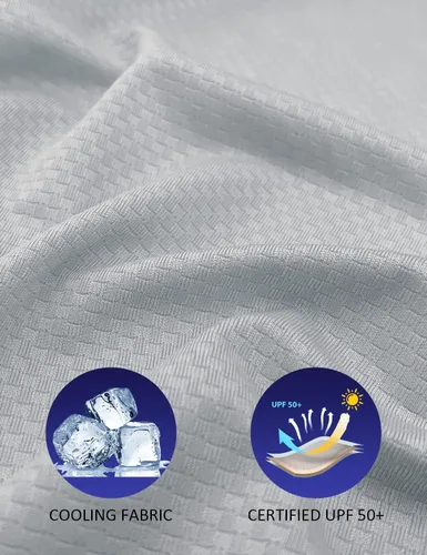 Miniatura 3 de baleaf Chaqueta ligera con capucha y cremallera completa UPF 50+ para hombre, camisa de enfriamiento de manga larga con bolsillo, senderismo, pesca