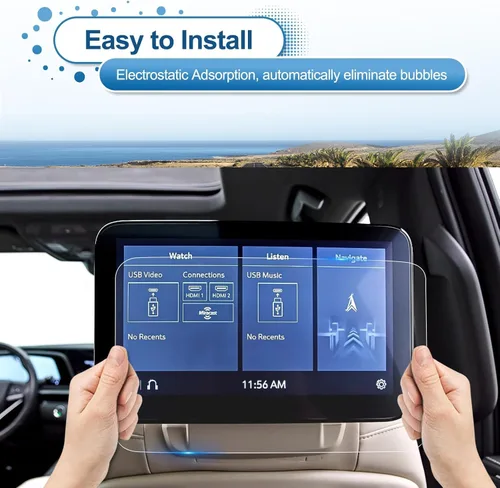 Miniatura 7 de Paquete de 2 protectores de pantalla Escalade 2021-2025 2026 para Cadillac Escalade y Escalade IQ para asiento trasero de 12.6 pulgadas, vidrio