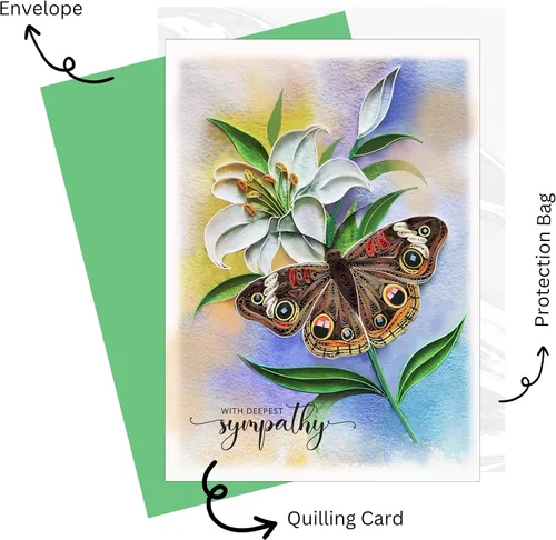 Miniatura 6 de Tarjeta de simpatía bufterly, simpatía animal, pensando en ti para todas las ocasiones, tarjeta de pluma de animales para él, ella, amiga (Buffterly)