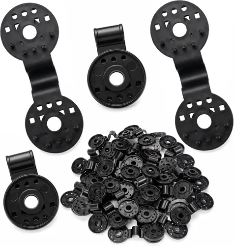 40 piezas clips de plástico para tela de sombra, clips redondos de plástico negro para malla o red de sombra fina, red antipájaros, red de jardín,