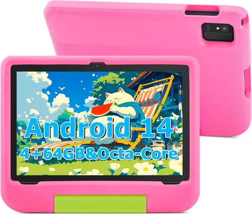 Miniatura 10 de Tableta para niños de 10 pulgadas, Android 15 para niños, WiFi 6, Octa-Core, 8 GB de RAM 64 GB ROM, 5000 mAh, GMS, tabletas Android con control