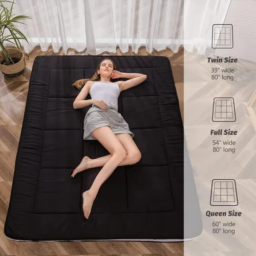 Miniatura 3 de MAXYOYO Colchón tipo futón, acolchado, japonés, para cama, extragrueso, plegable, transpirable, tumbona para el suelo, cama de invitados para sofá