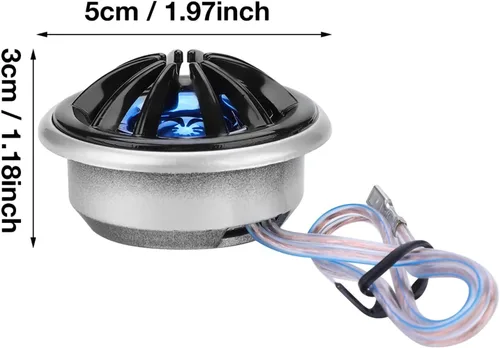 Miniatura 4 de Qiilu Altavoces para coche - Tweeters de bocina para audio de coche, altavoz de tweeter de coche, 1 par altavoz de coche reproductor de música audio