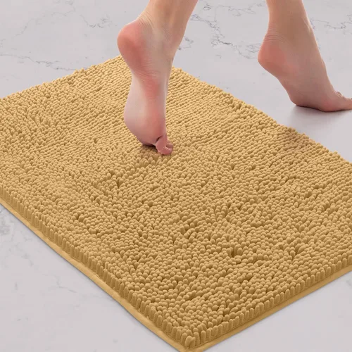 Miniatura 153 de LuxUrux Tapete de microfibra afelpada, de felpilla extrasuave, pelo largo de 1 pulgada, muy absorbente, para baño o ducha, lavar y secar a máquina