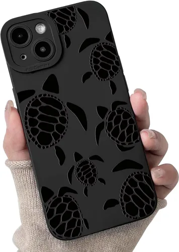 Miniatura 16 de Lovmooful Funda compatible con iPhone 13, bonito diseño de hongos negros para niñas y mujeres, TPU suave a prueba de golpes, protector femenino
