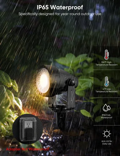 Miniatura 6 de APPECK Iluminación de paisaje, luces de paisaje de bajo voltaje RGBW con control de aplicación, IP65 impermeables para exteriores, focos que cambian