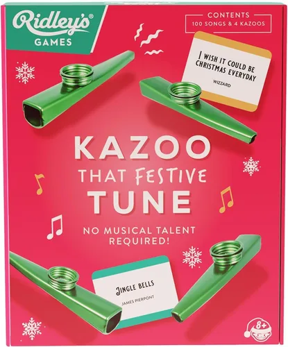 Kazoo That Festive Tune | Juego navideño para la familia | No se requiere talento musical | Incluye 4 kazoos y 100 canciones festivas