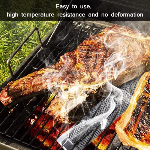 Miniatura 4 de Tubo de ahumador de pellets para parrilla, 12 pulgadas de acero inoxidable de alta calidad, tubo de pellets de madera para barbacoa de gas, carbón