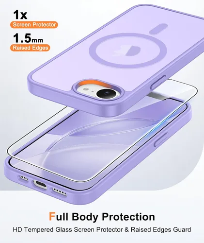Miniatura 1019 de FNTCASE Funda para iPhone 17 Pro: Fundas delgadas translúcidas de color azul claro compatibles con MagSafe, protección completa de la cámara