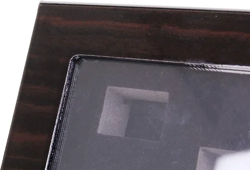 Miniatura 5 de Vitrina de anillo de campeonato, caja de madera para anillos deportivos (16 ranuras, inclinada, negro)