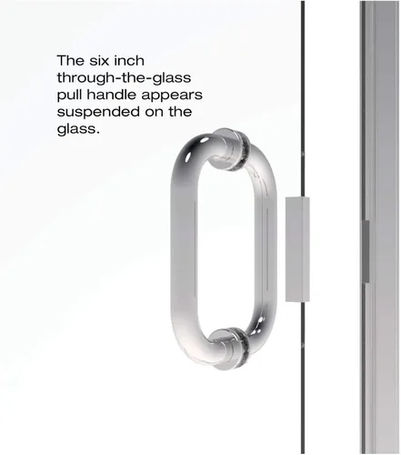 Miniatura 5 de Basco Infinity - Puerta de ducha semi-sin marco, cristal transparente AquaGlideXP, 27 a 28 pulgadas de ancho, acabado de bronce aceitado