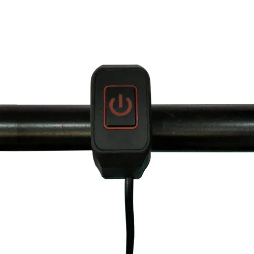 Miniatura 3 de 7/8 "impermeable motocicleta manillar montaje faro niebla luz punto luces interruptor interruptor interruptor DC 12V bloqueo acción negro