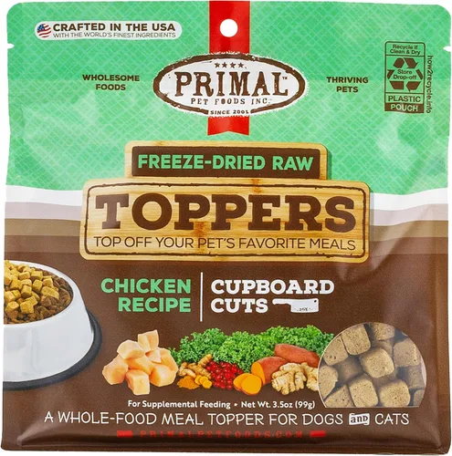 Miniatura 11 de Complementos de Comida para Perros y Gatos Primal, Cupboard Cuts, Mezcladores de Comidas Sin Granos con Probióticos, Golosinas Crudas Liofilizadas