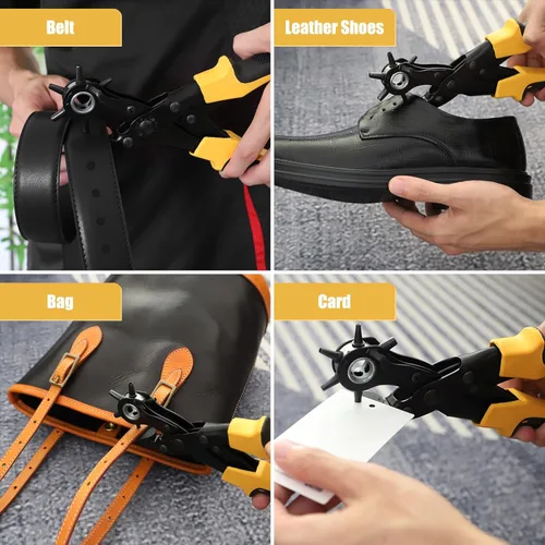 Miniatura 7 de Perforadora de Cuero Diyife®, Juego Completo de Herramientas de Perforación para Cinturón, Correa de Reloj, Zapato, Manualidades, Correa de Bolso