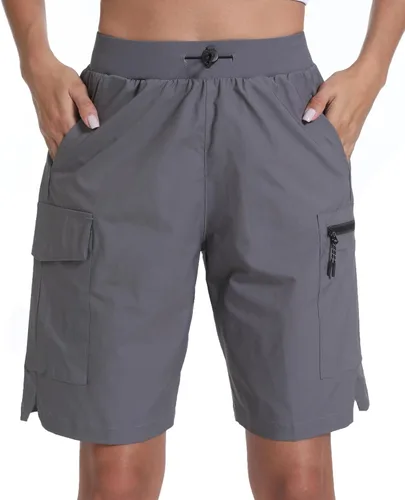 Miniatura 18 de Pantalones cortos de senderismo para mujer, de secado rápido, ligeros, para viajes, atletismo