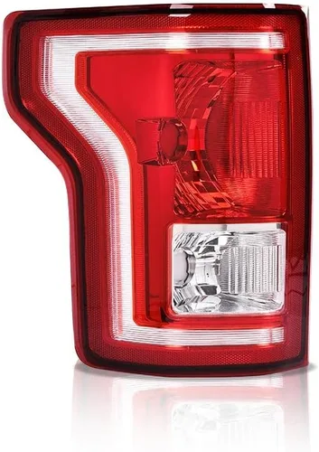 CROSSDESIGN Conjunto de luz trasera sin bombillas lado izquierdo rojo compatible con Ford F150 SSV 2016 2017/Fit F150 (submodelo: Lariat, XL, XLT)