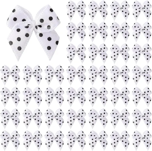 Miniatura 17 de yoyokid 200 mini lazos de cinta de satén de 1 pulgada, pequeños lazos de manualidades decorativos para bricolaje, alfileres de ánimo, pinzas