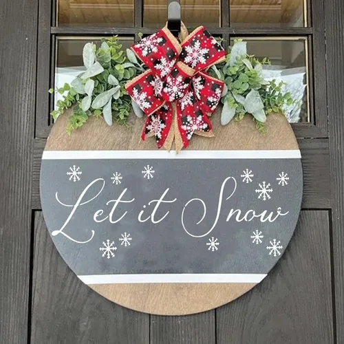 Miniatura 7 de Plantillas navideñas para pintar sobre madera, reutilizables, grandes, Merry Christmas Believe, plantillas para ventana, colgador de puerta