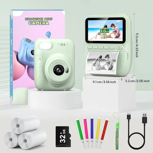 Miniatura 7 de Cámara para Niños Impresión Instantánea Regalos de Cumpleaños y Graduación para Niños de 3, 4, 5, 6, 7, 8, 9 años Cámara Digital Portátil