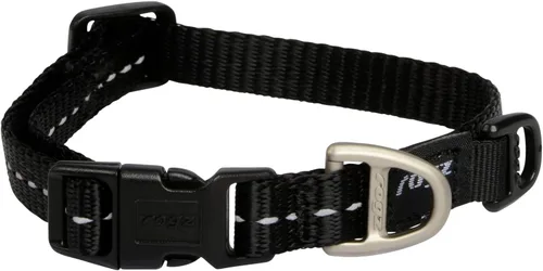 Miniatura 3 de Collar reflectante para perros medianos, ajustable de 12 a 17 pulgadas, color negro