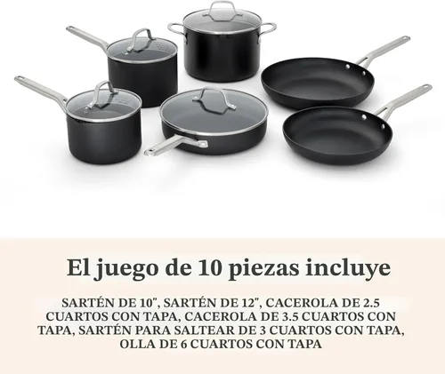 Miniatura 6 de Calphalon® Juego de utensilios de cocina antiadherentes anodizados duros de 10 piezas